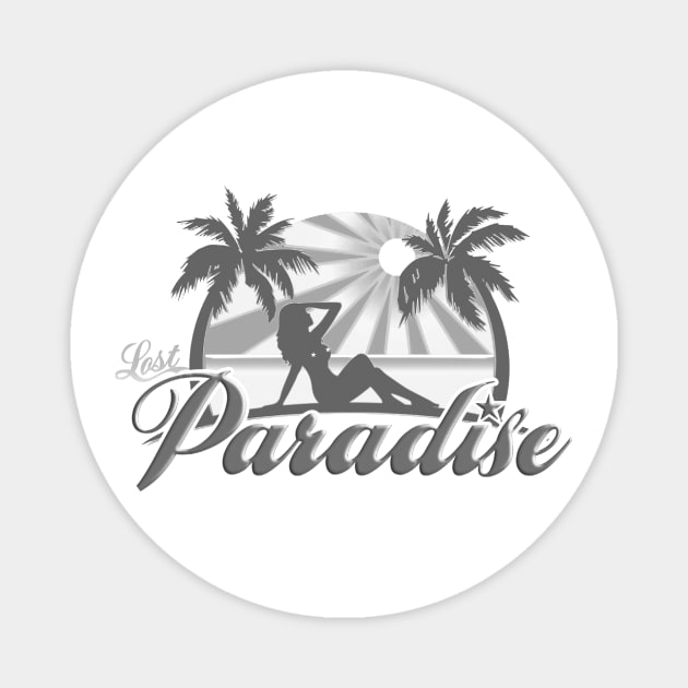 Lost Paradise B/W Magnet by FREESA